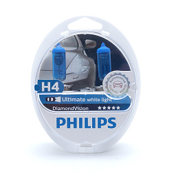 Лампа галогеновая Philips H4 12V 60/55W P43t Diamond Vision