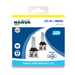 Лампа светодиодная Narva HB4 12/24V RPL2 Range Performance LED 6500K
